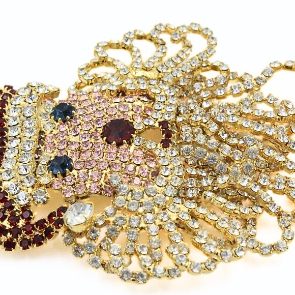 Magnificent Kirks Folly Limited Edition 131/300 Large Santa Klaus Rhinestones Br - Picture 3 of 11